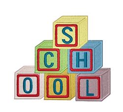detailed block machine embroidery pattern - School Blocks for decorative pillow covers