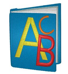 Schoolbook - 5x7 schoolbook detailed machine embroidery design for cute baby onesies