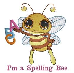 Spelling Bee - 4x4 bee detailed machine embroidery design for Classroom Decor
