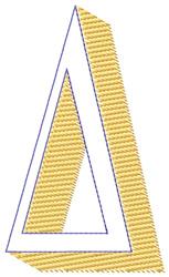quick stitch delta machine digital embroidery pattern - Delta perfect for Aprons