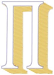 Pi - 5x7 design beginner-friendly machine embroidery design perfect for medical scrubs