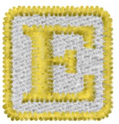 letter quick stitch machine embroidery - Block Letter E for decorative pillow covers