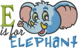detailed elephant machine embroidery pattern - Elephant E for decorative pillow covers