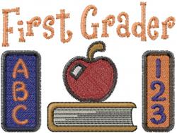 First Grader - 4x4 grader detailed machine embroidery design perfect for Backpacks