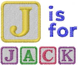 J Is For Jack - 4x4 jack beginner-friendly embroidery design for Kids Room Decor