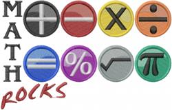 rock detailed machine digital embroidery - Math Rocks perfect for Pencil Cases