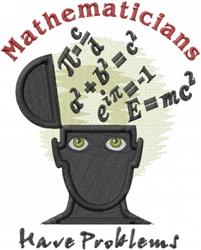Mathematicians - 6x10 mathematician detailed embroidery design for kitchen tea towels