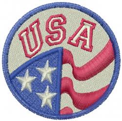 detailed patch machine digital embroidery pattern - USA Patch perfect for Banners