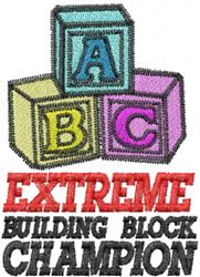 block detailed machine digital embroidery - ABC Blocks perfect for reusable tote bags