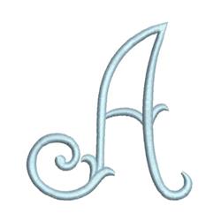 script quick stitch machine embroidery - Classic Script A for patchwork quilt blocks