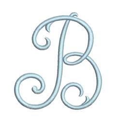 Classic Script B - 4x4 script beginner-friendly embroidery design for decorative pillow covers
