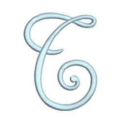script quick stitch machine embroidery - Classic Script T for decorative pillow covers