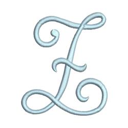 Classic Script Z - 4x4 script quick stitch embroidery design for decorative pillow covers