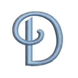 quick stitch executive machine embroidery pattern - Executive Blue D for kitchen aprons