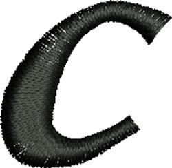 Lower Case c - 4x4 case quick stitch embroidery design for decorative pillow covers