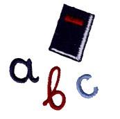 ABC & Book - 4x4 book quick stitch machine embroidery design perfect for Backpacks