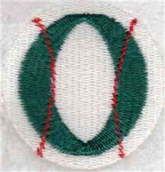 beginner-friendly baseball machine embroidery pattern - Baseball O for Sports Towels