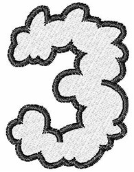 Cloud Font 3 - 4x4 font beginner-friendly embroidery design for Birthday Banners