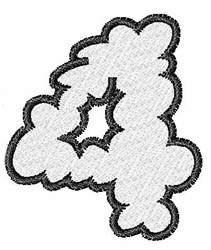 quick stitch font machine embroidery pattern - Cloud Font 4 perfect for Nursery Decor