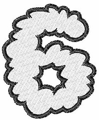 Cloud Font 6 - 4x4 font beginner-friendly machine embroidery design for Room Decor
