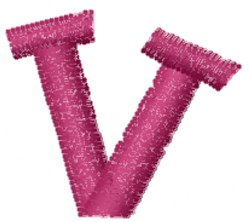 Dot Lowercase v - 4x4 lowercase quick stitch embroidery design for Baby Blankets