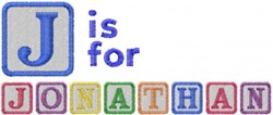jonathan detailed machine embroidery - J Is For Jonathan perfect for Bedroom Decor