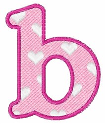 Lowercase b - 4x4 lowercase quick stitch embroidery design for cute baby onesies