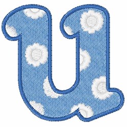 lowercase beginner-friendly machine embroidery - Lowercase u for Playful Accessories