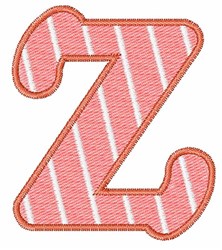 lowercase beginner-friendly machine embroidery - Lowercase z for decorative pillow covers
