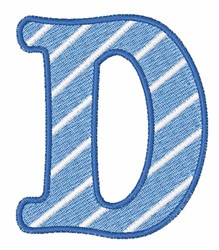 beginner-friendly uppercase machine embroidery pattern - Uppercase D for Room Decor