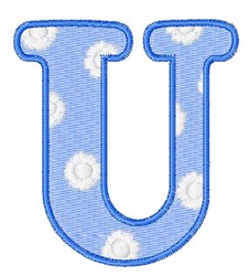 beginner-friendly uppercase machine embroidery pattern - Uppercase U for School Supplies
