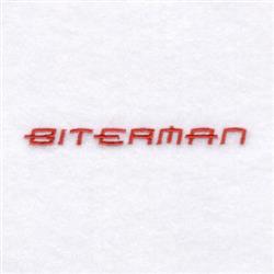 Biterman - 4x4 biterman quick stitch machine embroidery design for reusable tote bags
