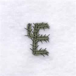 quick stitch font machine embroidery pattern - Cactus Font E for patchwork quilt blocks