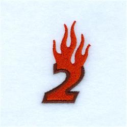 Flame 2 - 4x4 flame quick stitch machine embroidery design for Sports Jerseys