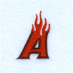 Flame A - 4x4 flame beginner-friendly machine embroidery design for reusable tote bags