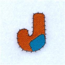 quick stitch patch machine embroidery pattern - Patch J for Kids Clothing