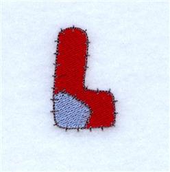 Patch L - 4x4 patch quick stitch machine embroidery design for Kids Clothing