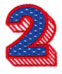 4x4 applique number pattern - Applique Number 2 perfect for decorative pillow covers