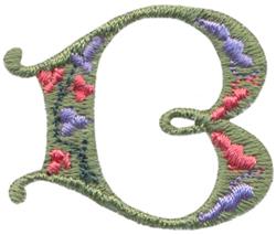 Floral B - 4x4 floral quick stitch embroidery design for decorative pillow covers