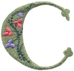 quick stitch floral machine embroidery pattern - Floral C for reusable tote bags