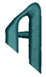 quick stitch alphabet machine embroidery pattern - Monogram Alphabet - A for patchwork quilt blocks