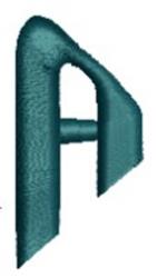 Monogram Alphabet - A - 4x4 alphabet quick stitch embroidery design for reusable tote bags