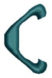 quick stitch alphabet machine embroidery pattern - Monogram Alphabet - C for reusable tote bags