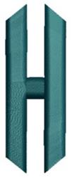 alphabet quick stitch machine embroidery - Monogram Alphabet - H for kitchen aprons