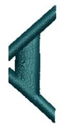 quick stitch alphabet machine embroidery pattern - Monogram Alphabet - I for kitchen aprons