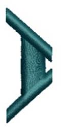 Monogram Alphabet - I - 4x4 alphabet quick stitch embroidery design for reusable tote bags