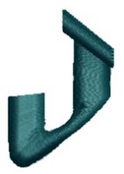 Monogram Alphabet - J - 4x4 alphabet quick stitch embroidery design for reusable tote bags