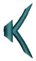 quick stitch alphabet machine embroidery pattern - Monogram Alphabet - K for patchwork quilt blocks