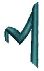quick stitch alphabet machine embroidery pattern - Monogram Alphabet - M for kitchen tea towels