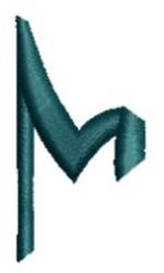 Monogram Alphabet - M - 4x4 alphabet quick stitch embroidery design for kitchen aprons